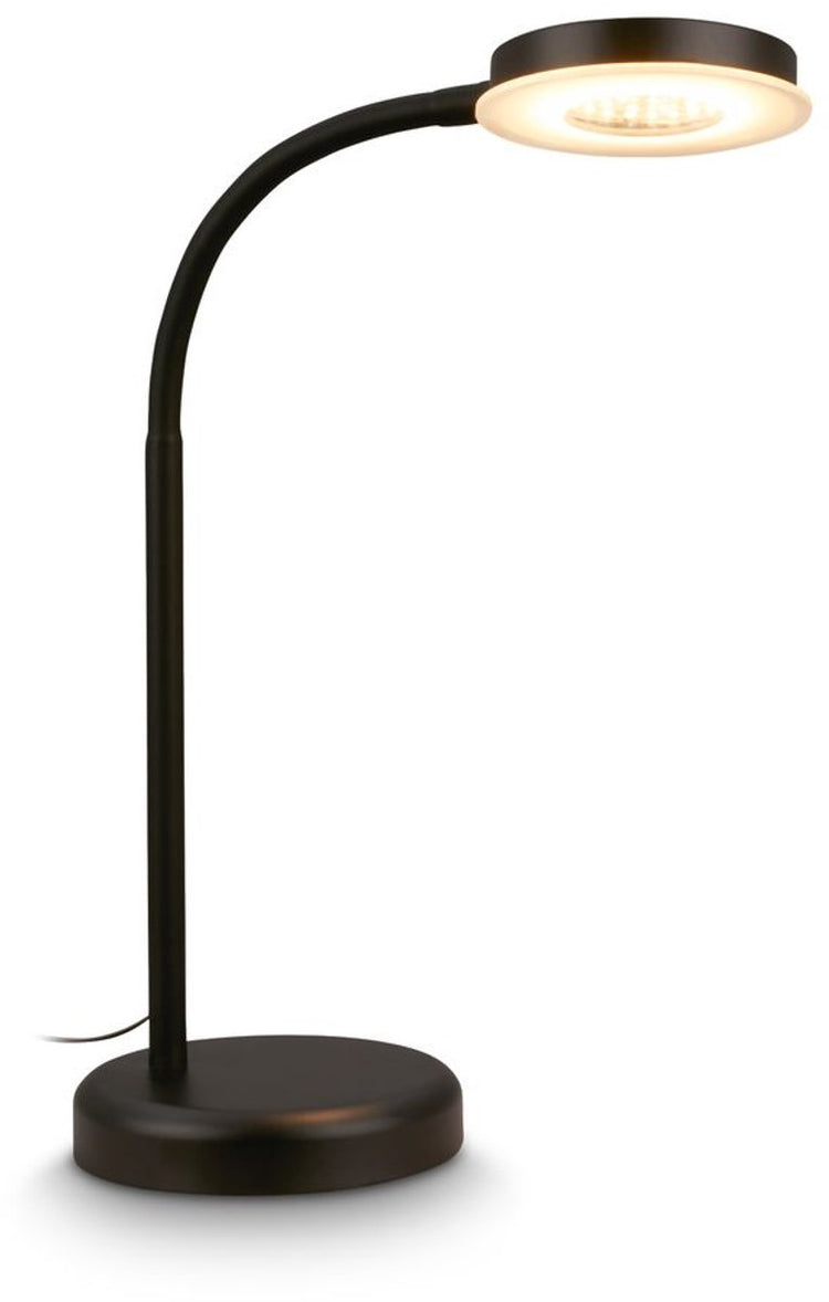 B.k.licht briloner megg – LED-Tischlampe – Schreibtischlampe – dimmbar – Touch-Steuerung – warmweißes Licht – 12 W – 800 lm – Schwarz – 40 cm