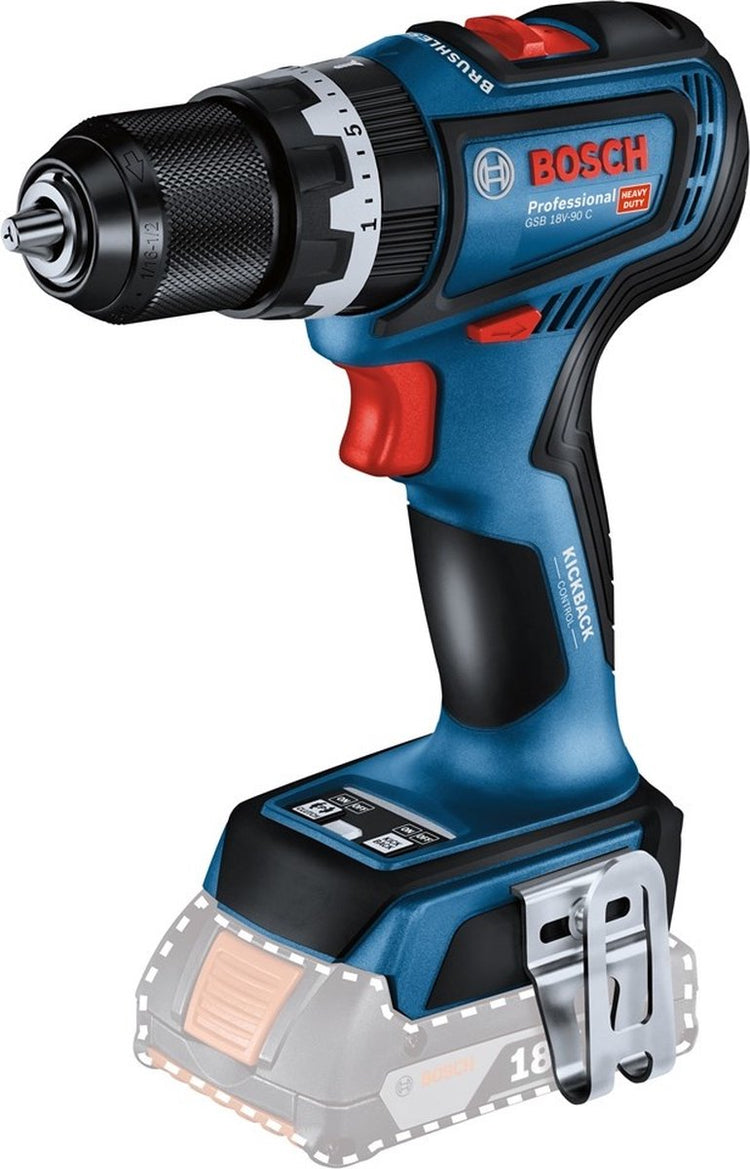 Bosch Professional GSB 18V-90 C Akku-Schlagbohrschrauber 18V Grundkörper in L-Boxx – 06019K6102