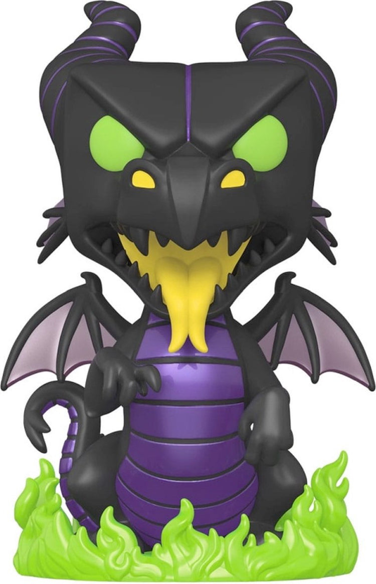Disney Funko Dornröschen – Bösewichte in Supergröße, Jumbo-Pop! Maleficent Ash Dragon 25 cm Sammelfigur – mehrfarbig