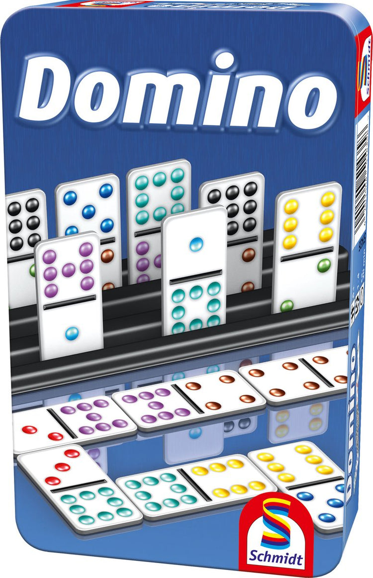 Schmidt ® - Domino - klassisches Brettspiel - Familienspiel - ab 6 Jahren - 2-4 Spieler - Reisespiel