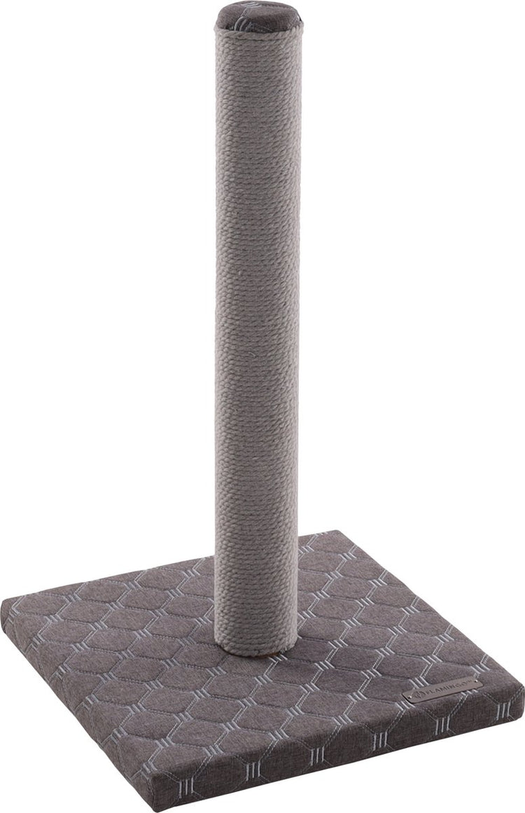 Kratzbaum Flamingo – Emma Grey – 34,5 × 34,5 × 60,5 cm – Kratzseil aus Baumwolle – mit gepolsterter Bodenplatte – für Katzen