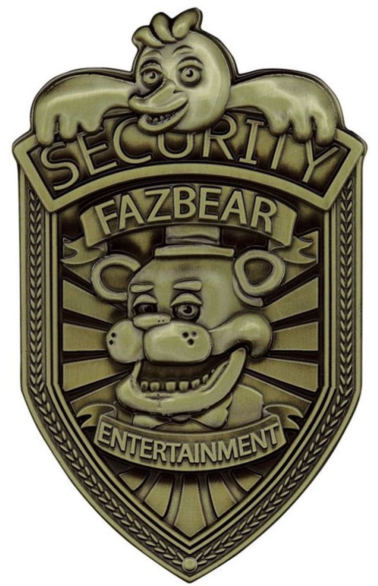 Fanattik Five Nights at Freddy's Replik Sicherheitsabzeichen Antikmessing Edition Replik: 1 1