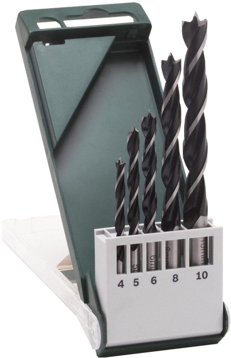 Bosch - 5-teiliges Holzspiralbohrer-Set 4,0; 5,0; 6,0; 8,0; 10,0 mm