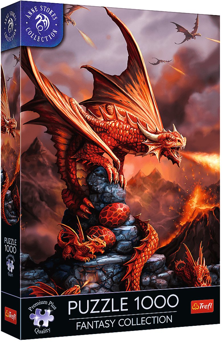 Trefl-Puzzle, Fantasy-Sammlung, Feuerdrache, 1000-teiliges Puzzle.