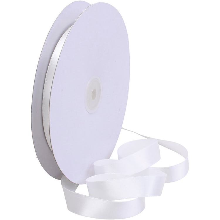 Creativ Company Satin Ribbon, B: 15 mm, weiß, 50 m 1 Roll