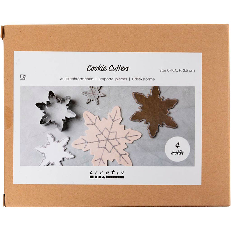 Creativ Company Ausstechformen, Schneeflocke, H: 2,5 cm, Größe 6-16,5 cm, 1 Stück 1 Box