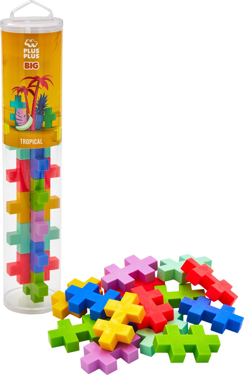 Plus Plus Tube Tropical Big Plus-Plus: 15 Stück (3431)