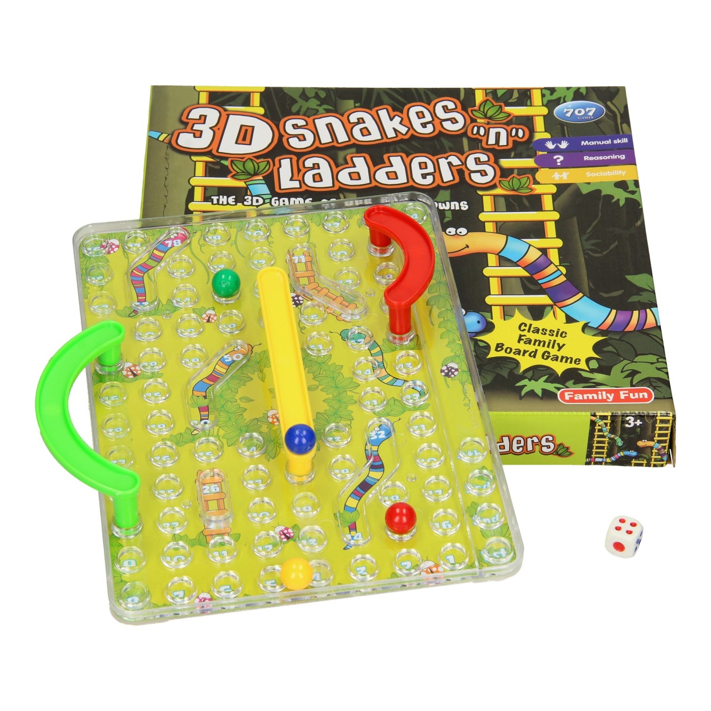 Schlangenleiterspiel 3D