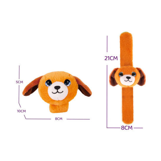 Plüsch-Faltarmband Hund braun