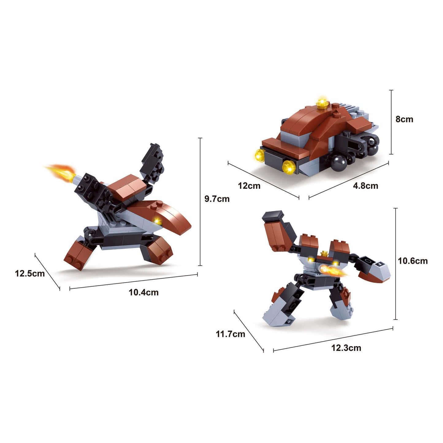 Titans Roboter Bausteine Gebäude Set 3 in 1