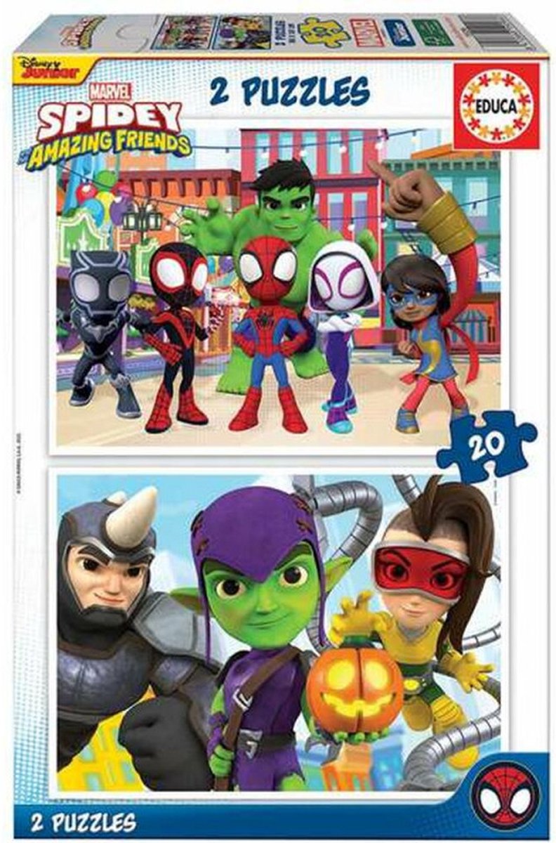 Educa – Puzzle – 2 x 20 Teile – Spidey seine tollen Freunde