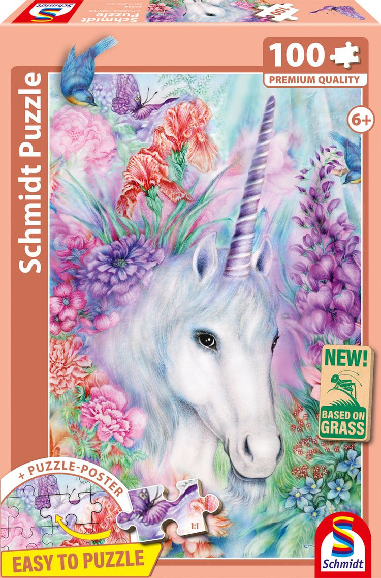 Schmidt - Puzzle - Weiche Einhornschönheit - 100 Teile - Kinder - ab 6 Jahren