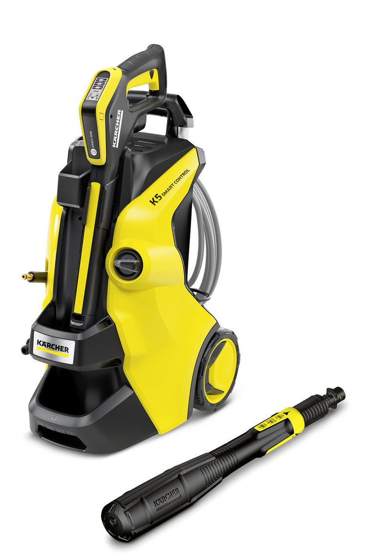 Kärcher K 5 Smart Control Flex Hochdruckreiniger – Premiumflex Hochdruckschlauch – 145 bar – 500 l·h – 40 m²·h – geeignet für u.a. Auto - Terrasse - Fahrräder - Motorräder - Gartenmöbel und Bereiche rund um das Haus