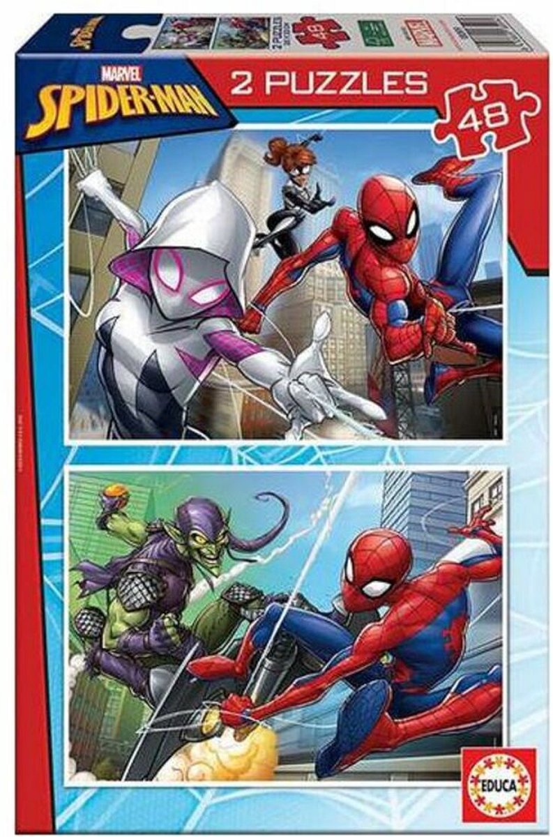 Educa - Puzzle - 2 x 48 Teile - Spiderman