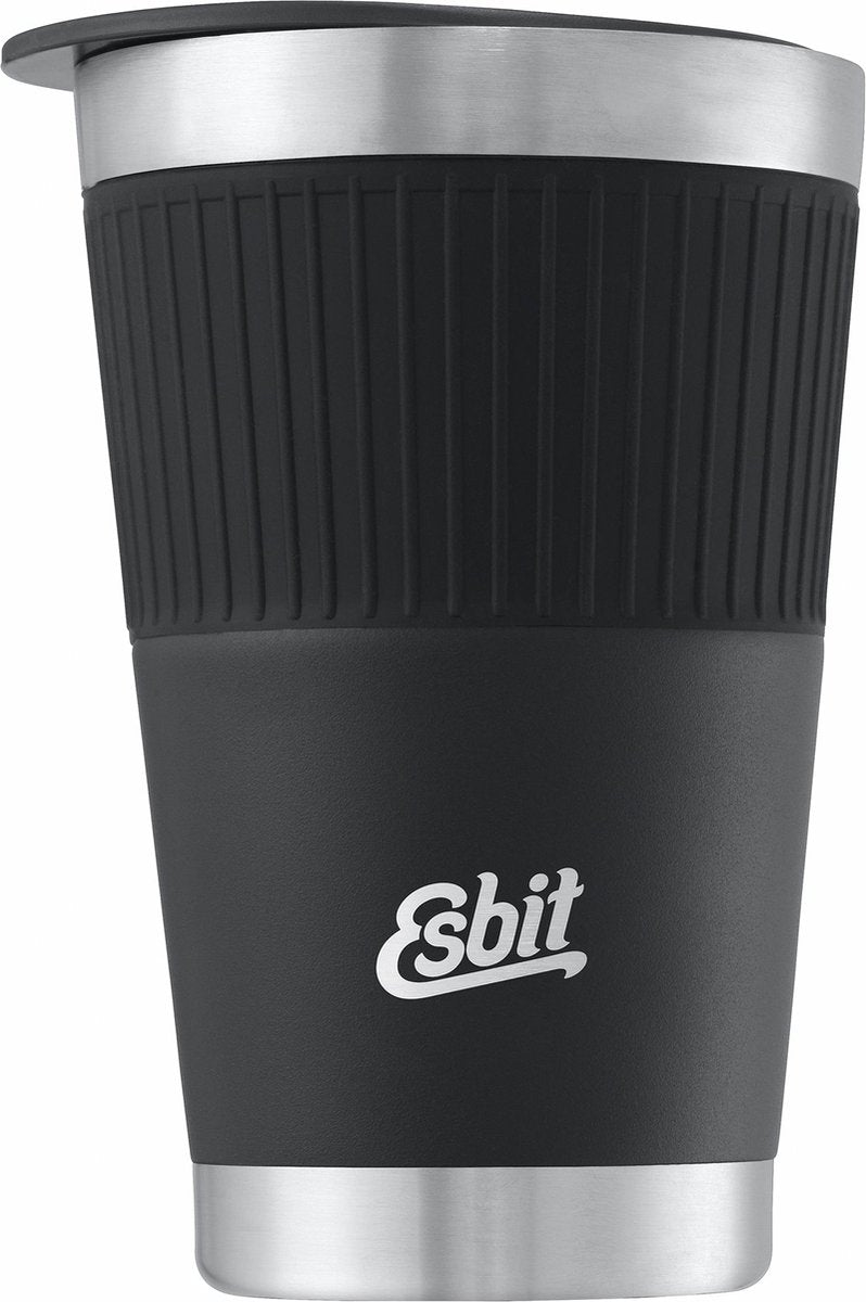 Esbit Bildhauer-Thermosbecher – 550 ml – mattschwarz – Trinkdeckel – Edelstahl