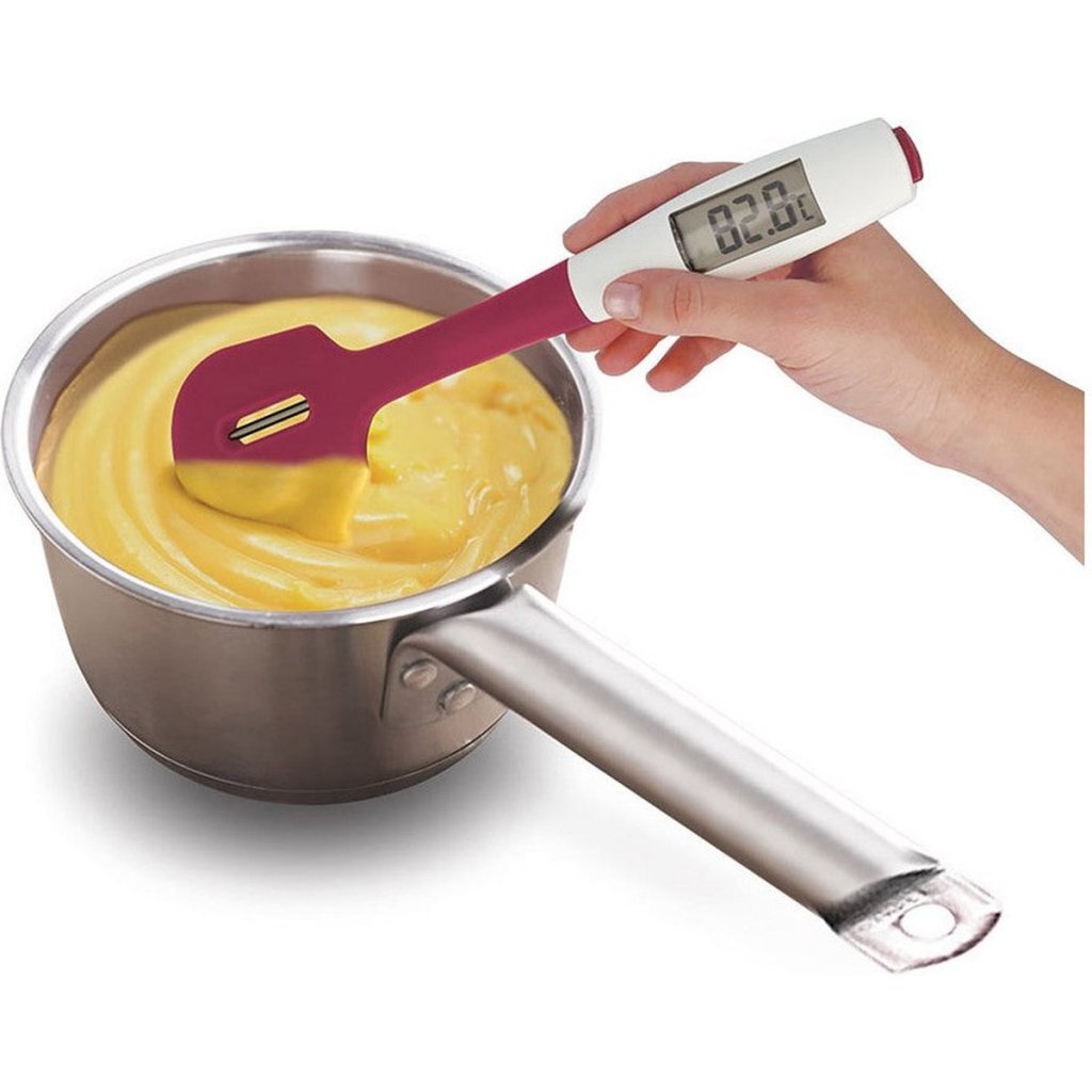Metaltex Metaltex Dolceforno Spatel mit Kochthermometer Silikon lila Weiß