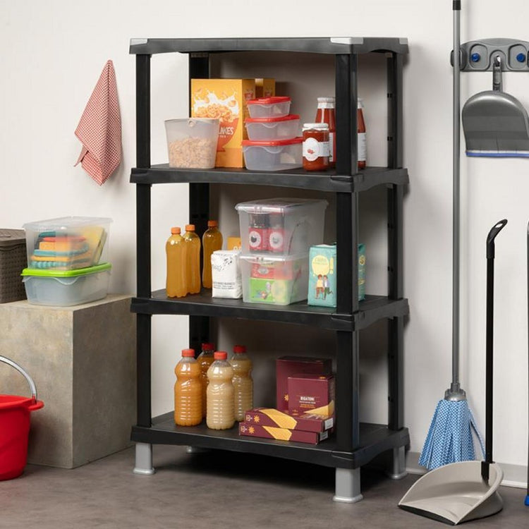 Bama Futuro Speichersystem 4 Regale 80x40x137 cm Schwarz