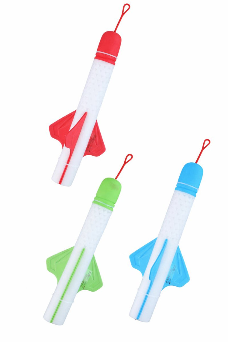 Eddy Toys Raketenwerfer – 37 cm – Raketenstart-Set mit Licht – manuelle Rakete zum Spielen im Freien – 1 zufällige Farbe