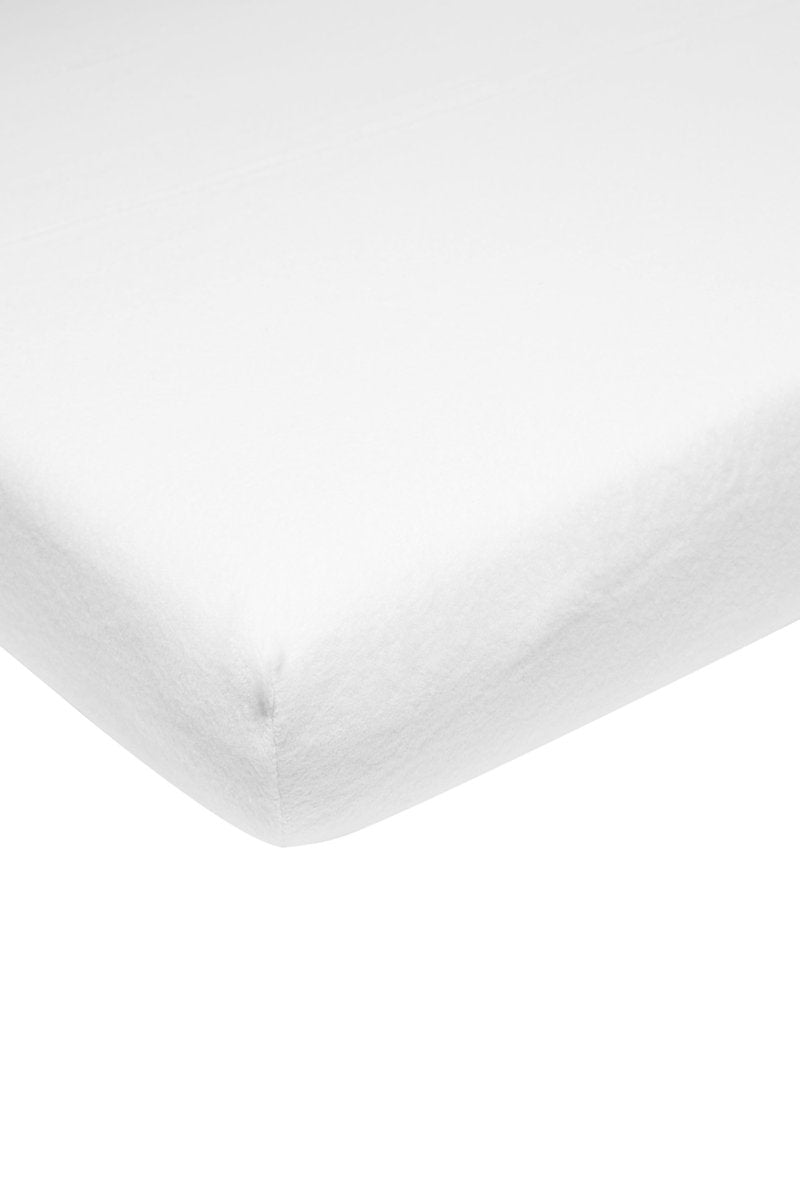 Meyco Baby Uni Molton Stretch Spannbettlaken – weiß – 40 x 80 x 90 cm