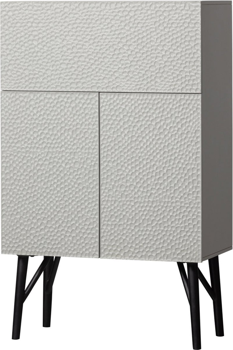 Aus Holz geschnitzter Getränkeschrank – Holz – Nebel – 146 x 90 x 46 cm