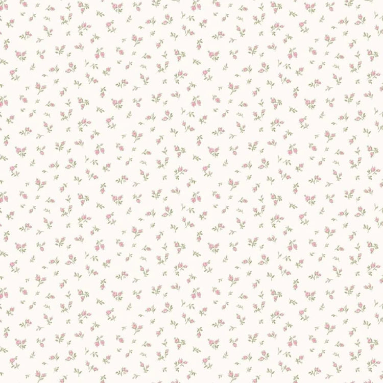 Noordwand Noordwand Tapete blühen Garten 6 kleine Rosen weiß und rosa