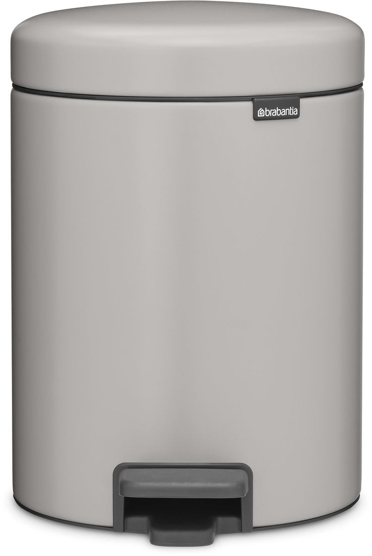 Brabantia Newicon Abfallbehälter – 5 Liter – Badezimmer – weiches Grau