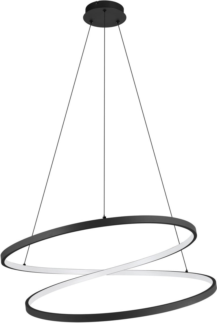 Eglo Ruotale Hängelampe – LED – ø 70 cm – Schwarz und Weiß