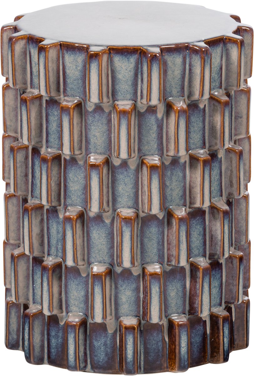 Woood Axu dekorativer Beistelltisch – Keramik – Graublau – 45 x 35 x 35