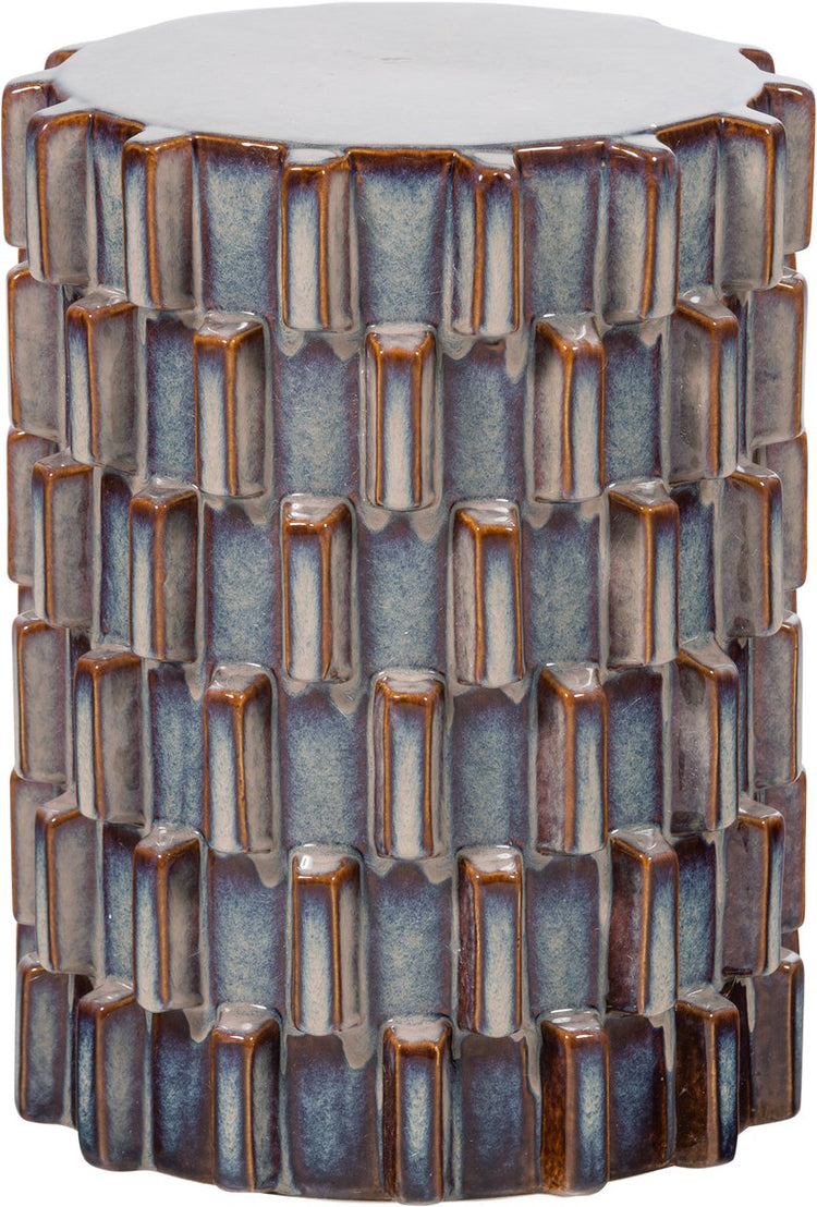 Woood Axu dekorativer Beistelltisch – Keramik – Graublau – 45 x 35 x 35