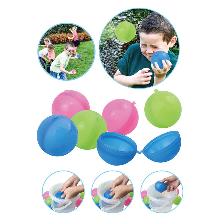 Playfun Nachfüllbare Wasserbälle, 6..