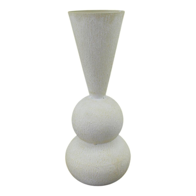 Mansion Atmosphäre Vase Ayden Metall Creme 16x16x39cm