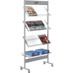 Kerkmann Prospekthalter Metall 73x160x31cm 12xDIN A4 Rollen