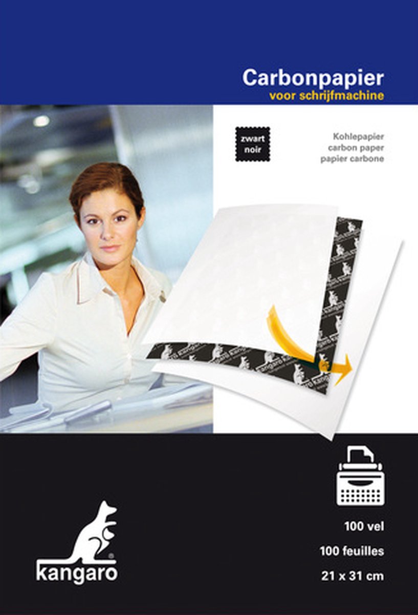 Kangaro-Kohlepapier – A4+ – 100 Blatt – Schwarz – K-7800492