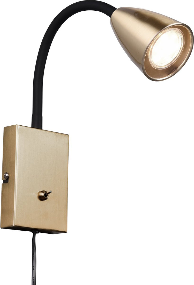 Trio Wanda - Wandleuchte - Messing matt - exkl. Leuchtmittel 1x GU10 4,9 W - Flexibel - Wandmontage - Flex - Connect