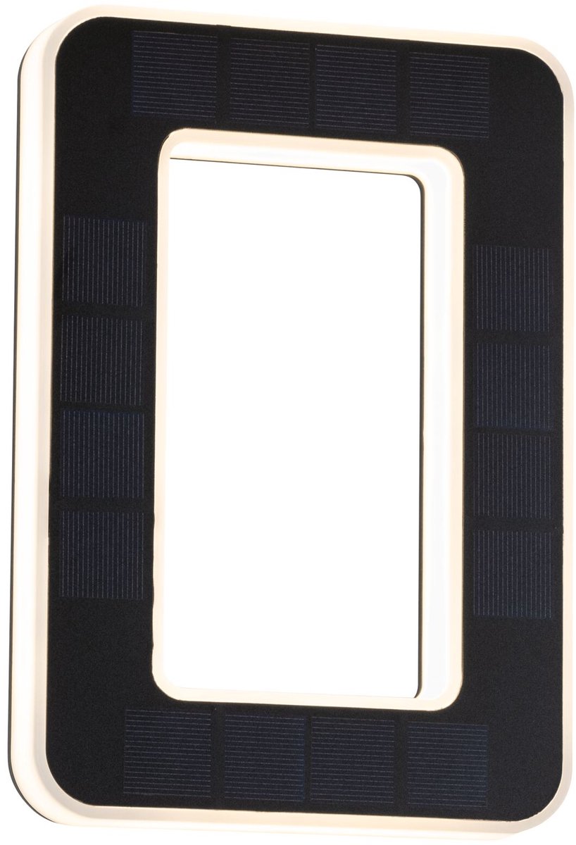 Paulmann Solar-LED-Hausnummernbeleuchtung inkl. austauschbare Batterie Nummer 0 IP44 3000k 6lm schwarz