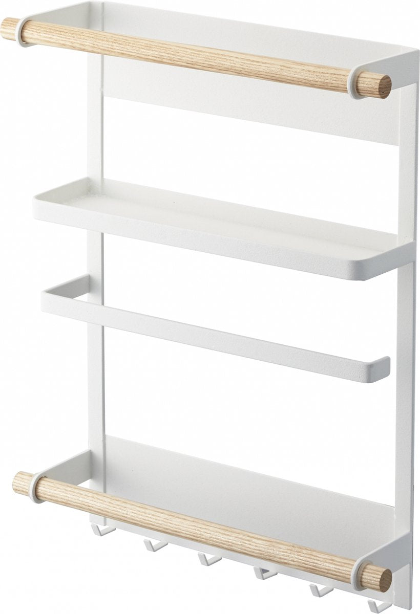 Yamazaki magnetischer Küchenregal-Kühlschrank – Tosca – Weiß