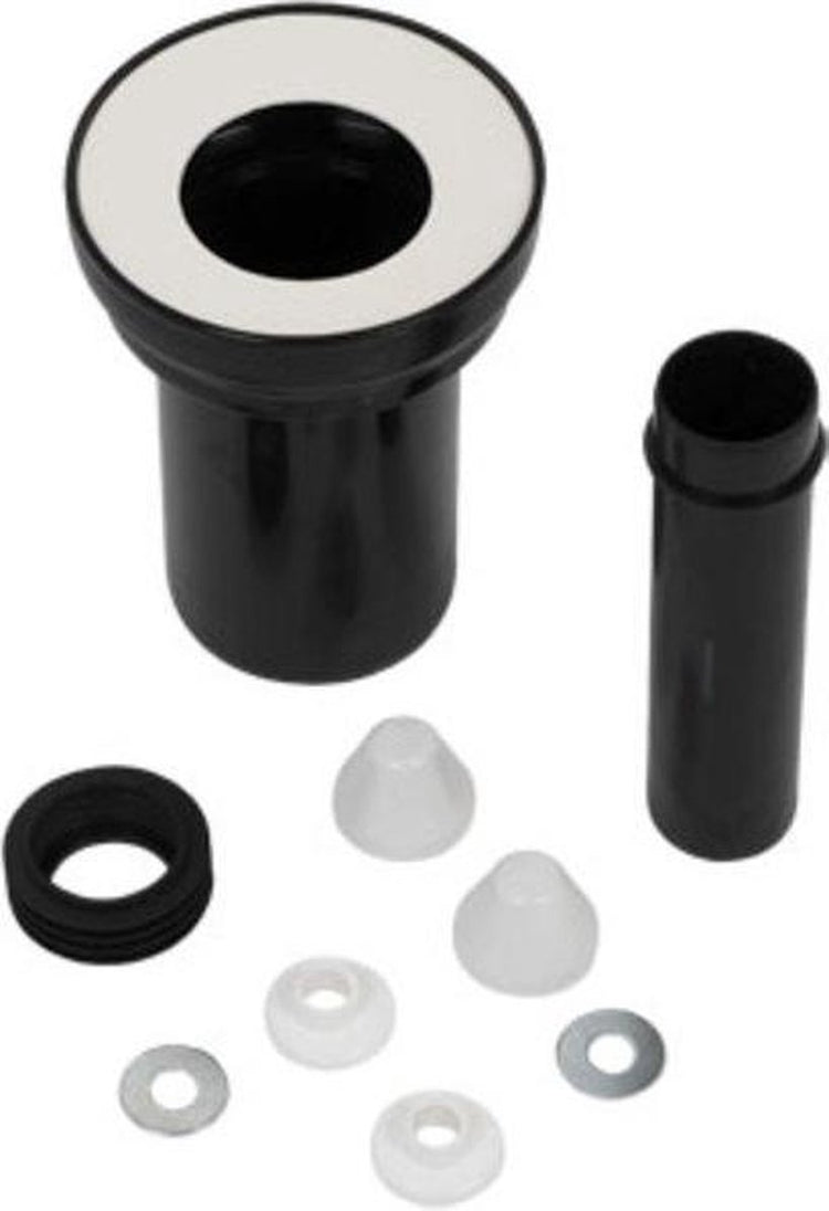 Plieger Sanit Wand-WC-Anschluss - Komplettes Anschlussset - 18 cm - Schwarz
