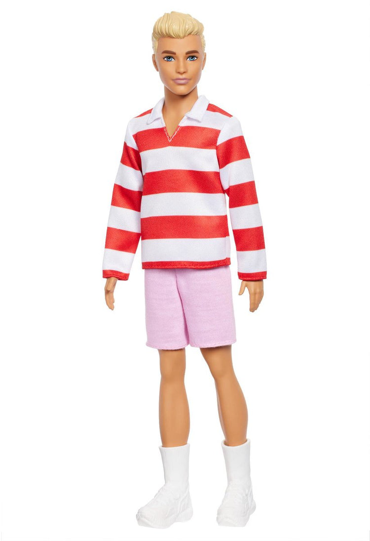 Barbie Fashionista Ken Rot und Weißer Streifen