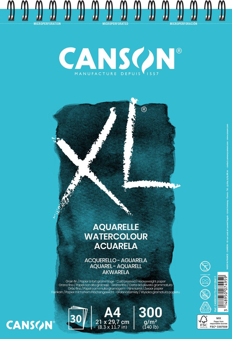 Canson Aquarellblock Aquarell XL 300 g m² 210 x 297 mm