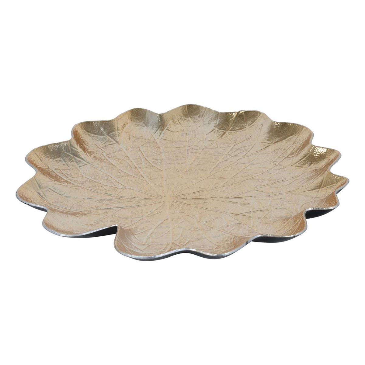 Countryfield Schüssel Blattform Kunststoff Gold 33cm