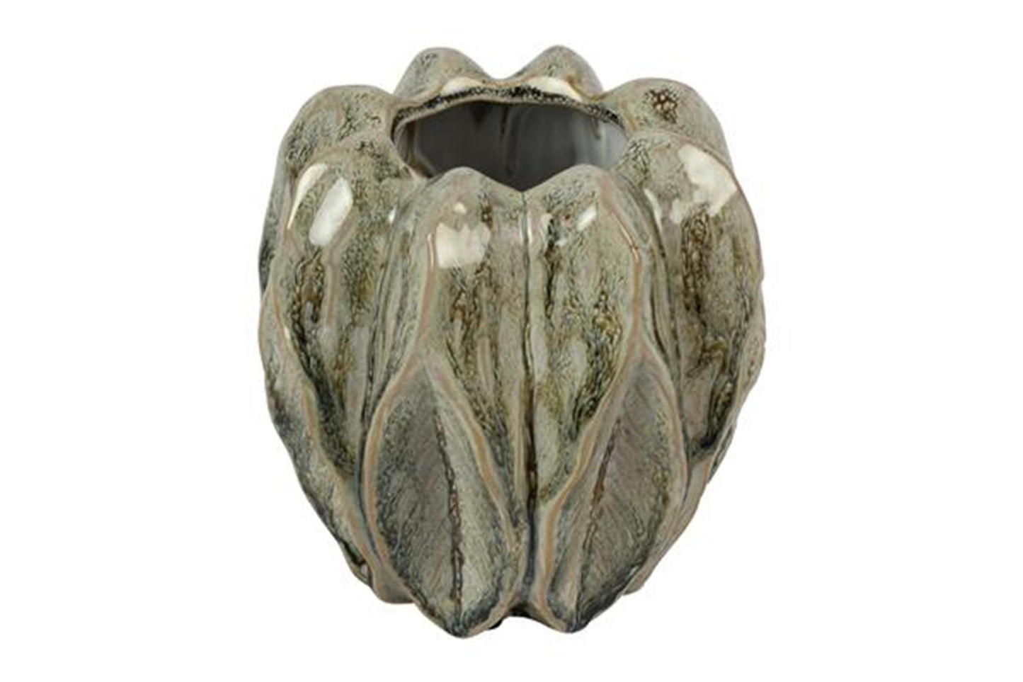Countryfield Vase Blattgrün ø14x15cm