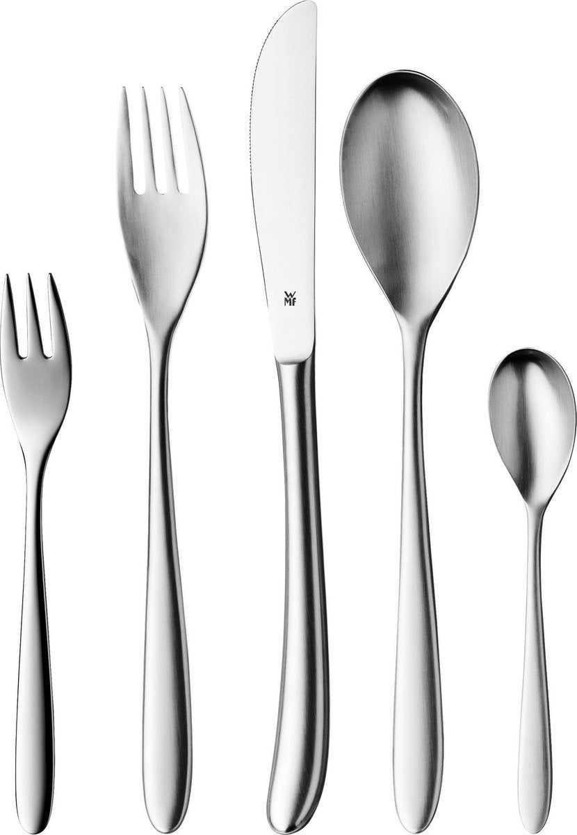 WMF Seidenbesteck – 30-teilig – Edelstahl matt – für 6 Personen – spülmaschinenfest