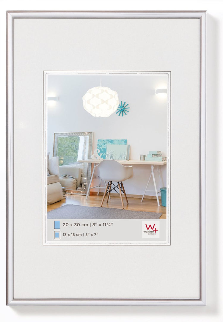 Walther New Lifestyle - Kunststoffrahmen - Fotogröße 20x30 cm - Silber