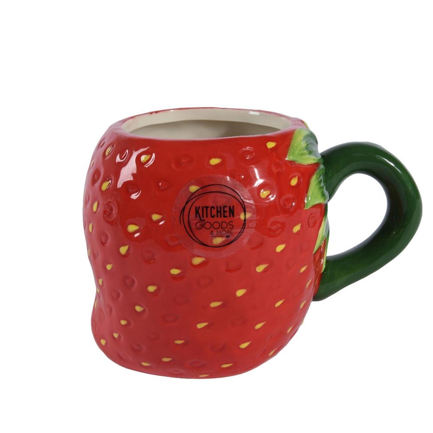 Decoris Tasse Erdbeere 14x9,5x10cm Steingut