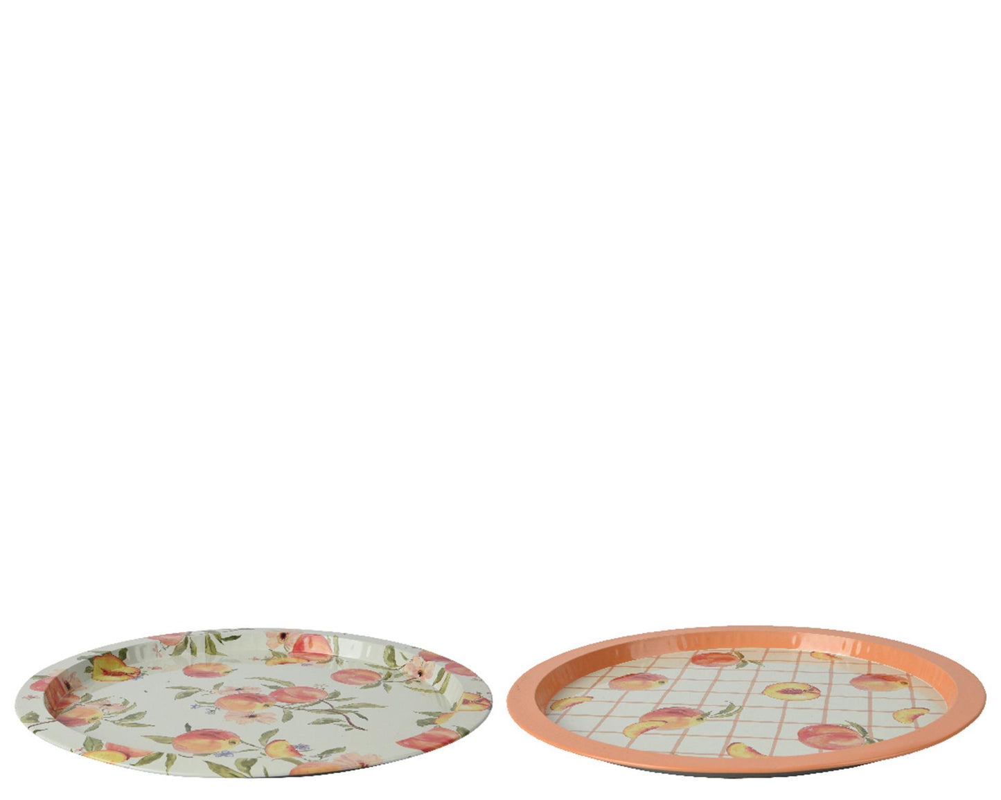 Decoris Tablett aus Metall ø32cm pfirsich