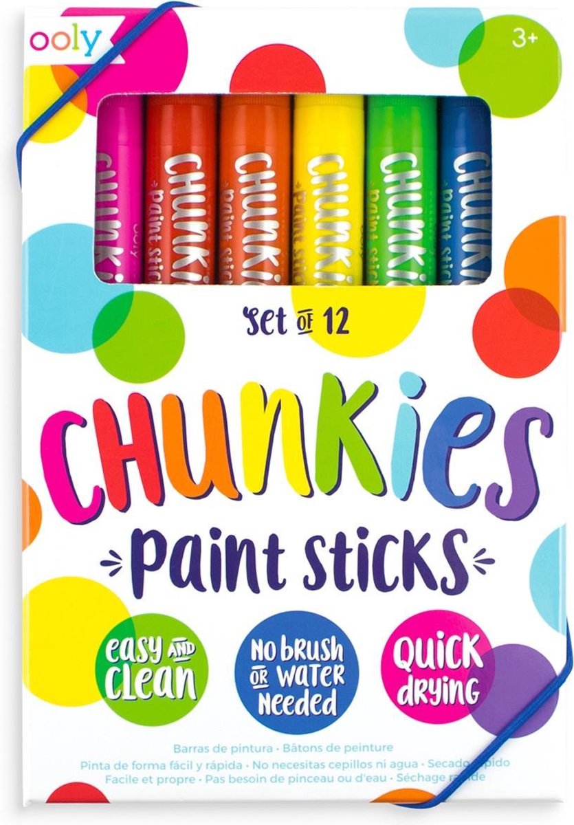 Ooly – Chunkies – Farbmarker – klassisches Set – Set mit 12 Stück