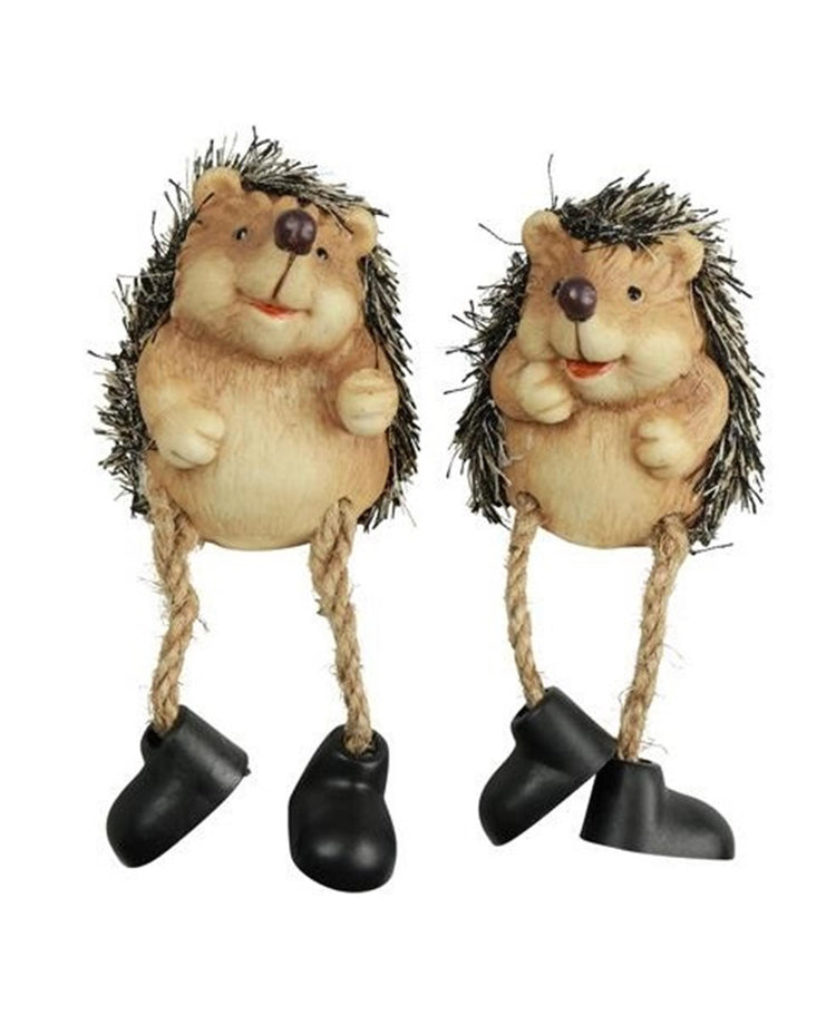 Country Field Country Field Statue Igel mit baumelnden Beinen Celest Brown Polystone 5,5x6x7cm 2 sortiert