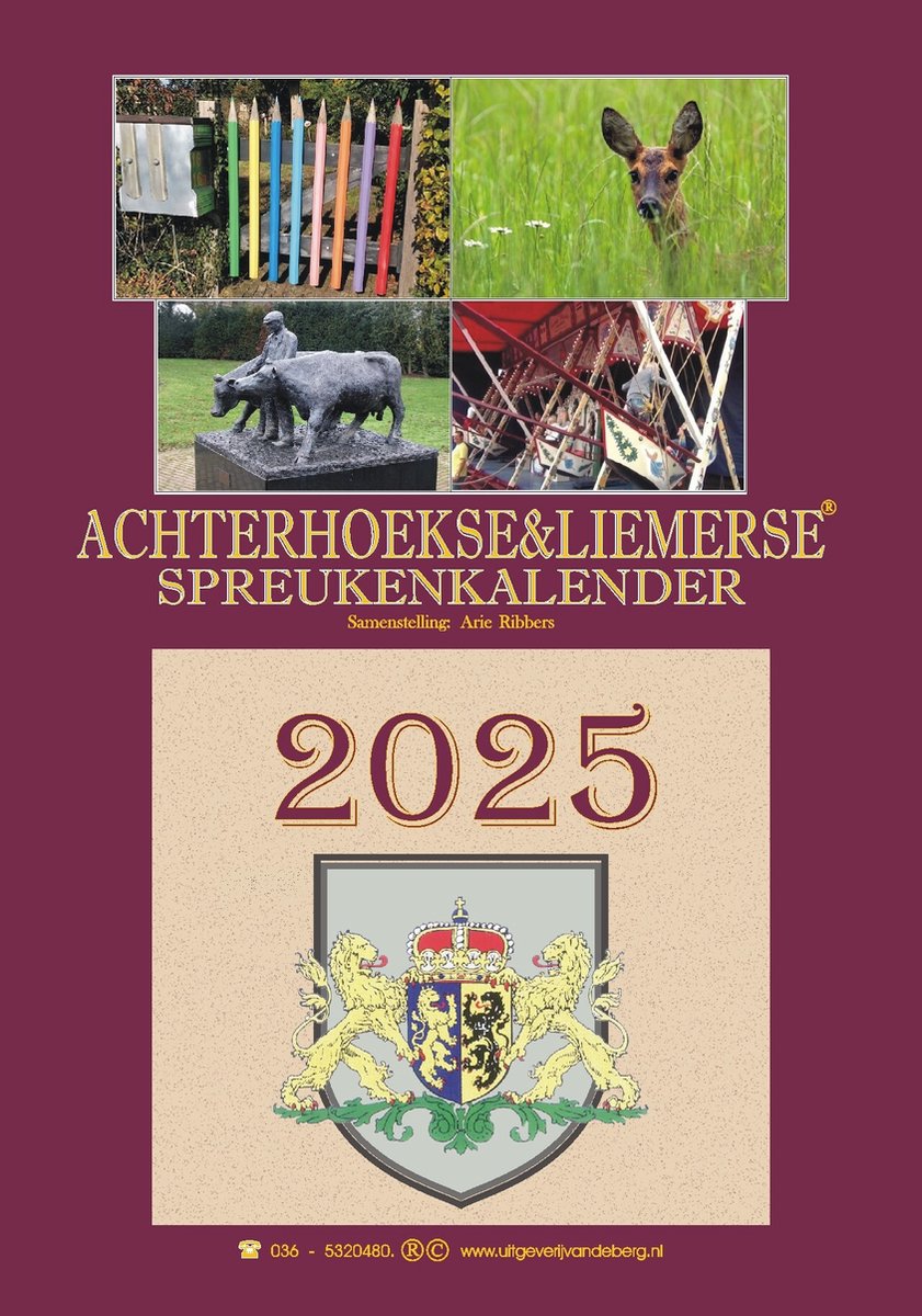 Markenloser Achterhoekse Liemerse Zauberkalender 2025 ohne Marke