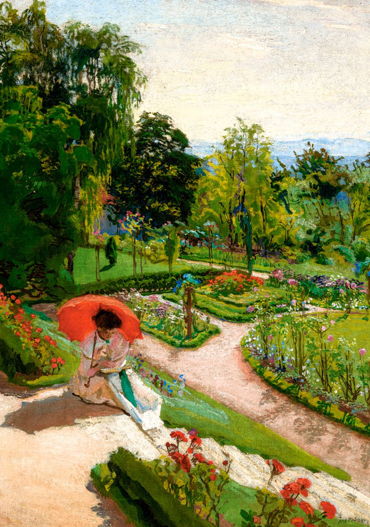 Castorland-Puzzle „Roter Regenschirm“ von Józef Mehoffer, Kunstpuzzle mit 500 Teilen.