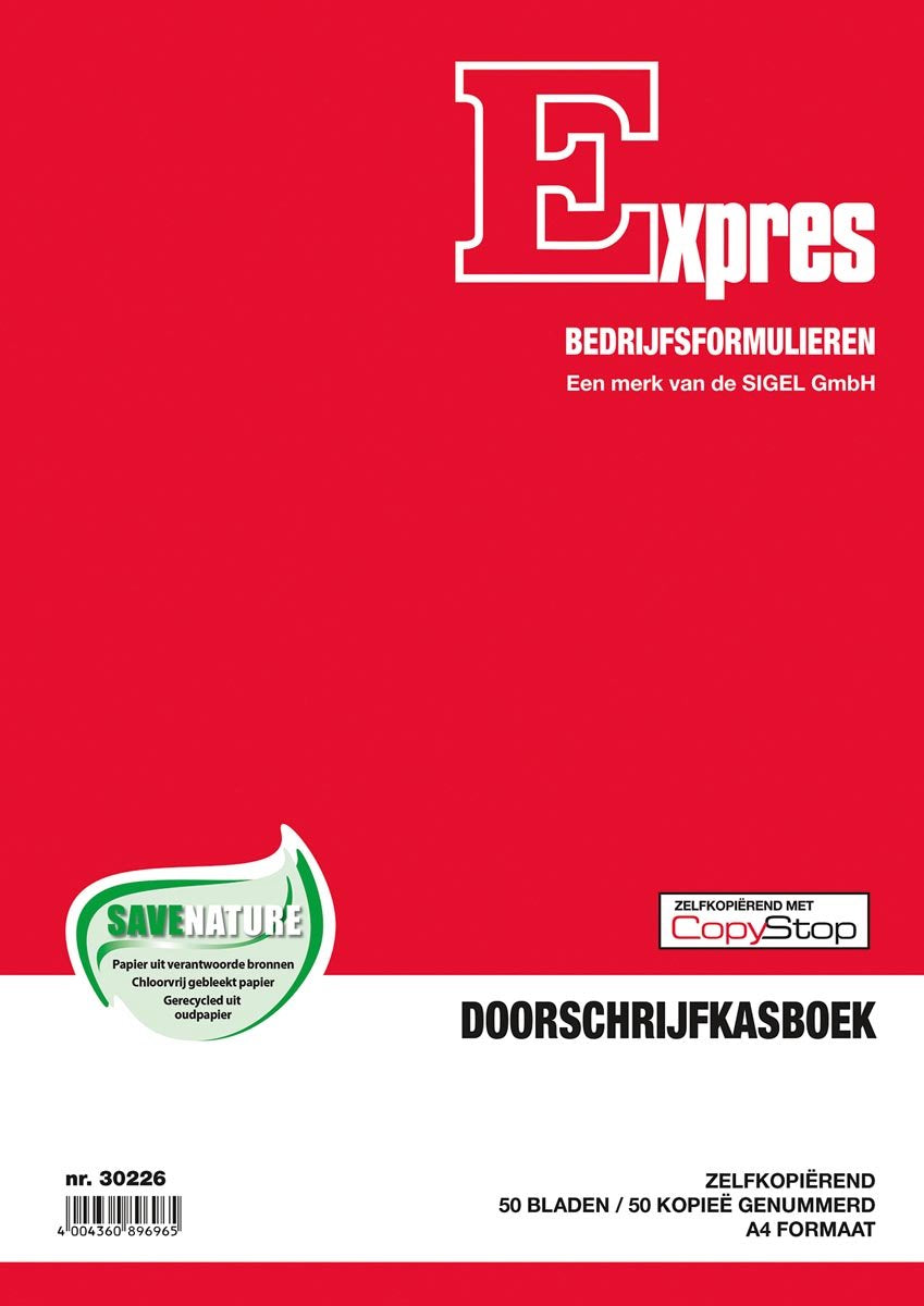 Kangaro Sigel Expres Bargeld- und Quittungsformulare kopieren Kassenbuch, 2x50 Blatt, nummeriert (verkleinert sich auf 2 Stück)